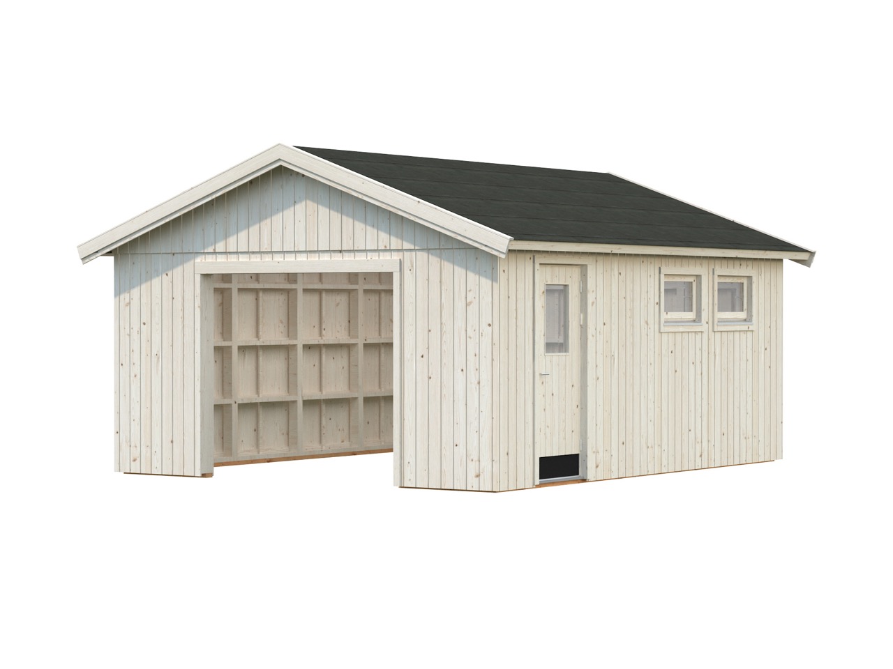 Tor kaufen PALMAKO Holz-Garage Holz Shop Garagen im aus 18mm Andre | m² 448x548cm ohne günstig von 21,5