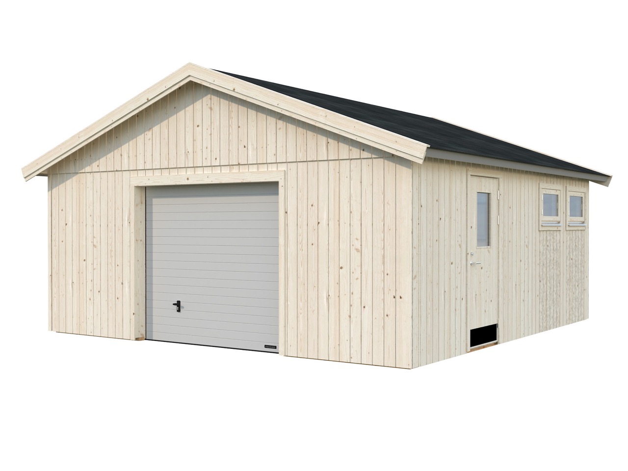 PALMAKO Holz-Garage 28,5 von kaufen Sektionaltor im 18mm Andre m² | günstig 557x576cm mit Garagen Holz aus Shop