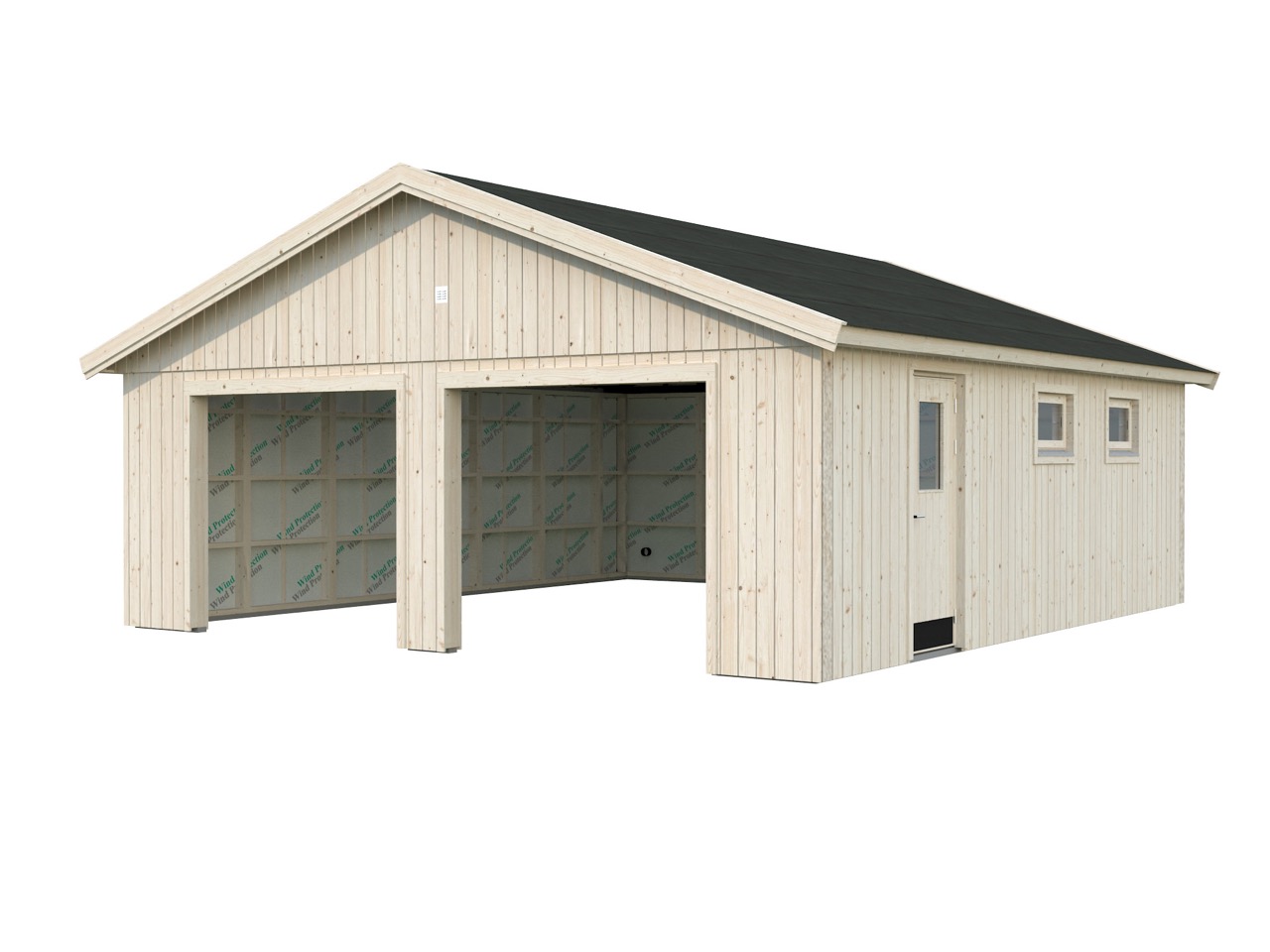 PALMAKO Holz-Garage Andre 44,7 m² ohne Tor 18mm 665x739cm | Garagen aus  Holz günstig kaufen im Shop von | Garagen