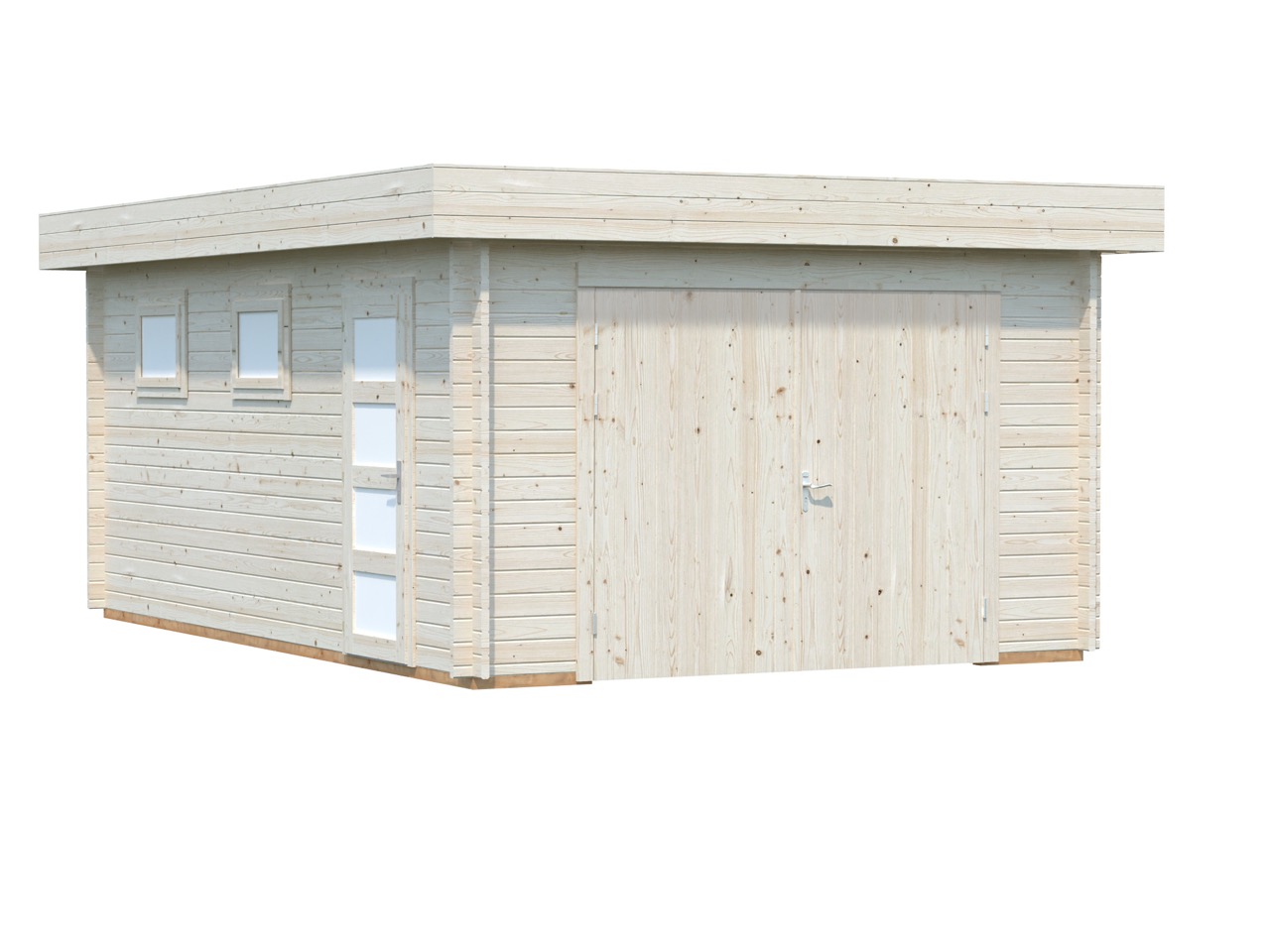 PALMAKO Holz-Garage Rasmus 19,0 m² mit Holztor 44mm 380x570cm | Garagen aus  Holz günstig kaufen im Shop von
