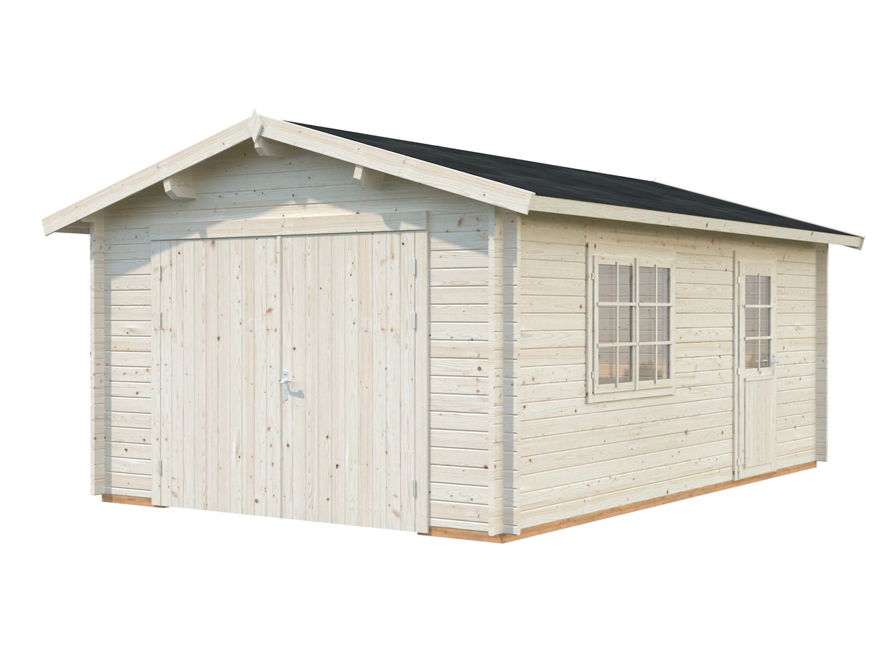 PALMAKO Holz-Garage Roger 19,0 m² mit Holztor 44mm 380x570cm | Garagen aus  Holz günstig kaufen im Shop von