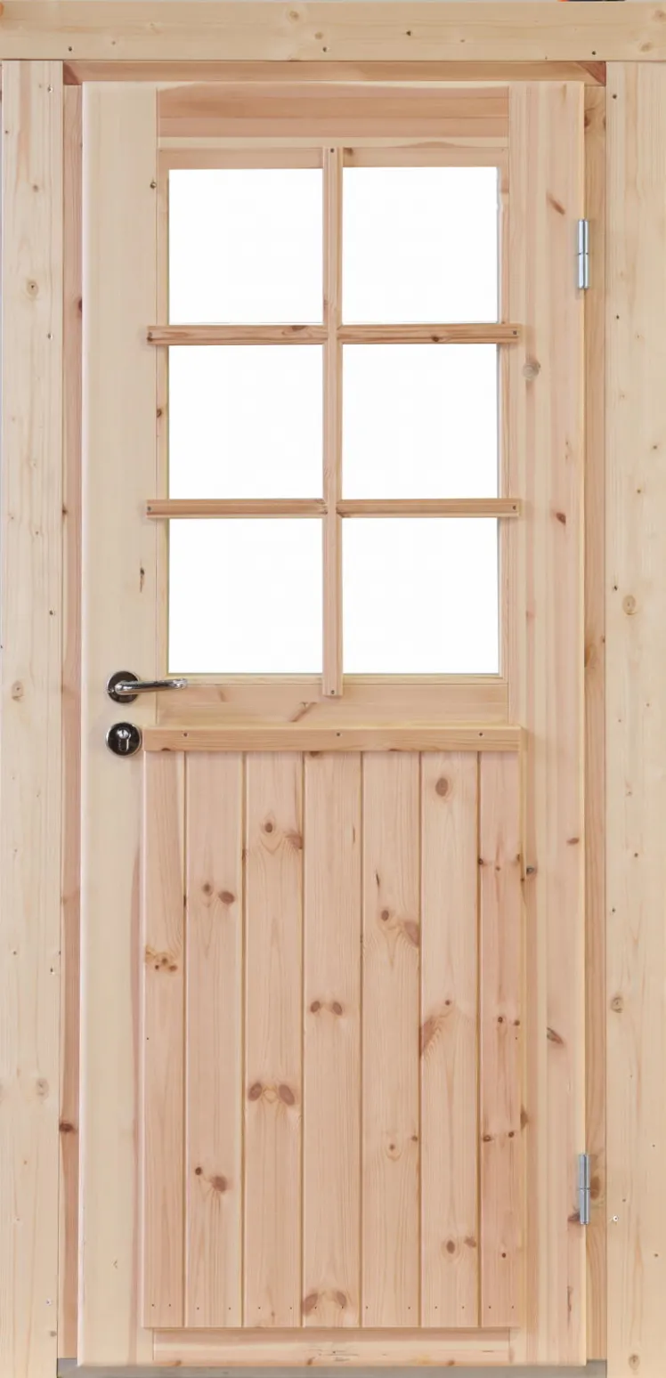 Gartenhaus Holz Einzel-Tr Finn fr 58mm Wandstrke ISO-Verglasung