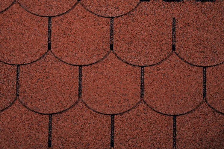 Dachschindeln Biberschwanz rot Bitumen Dacheindeckung Gartenhaus Pavillon