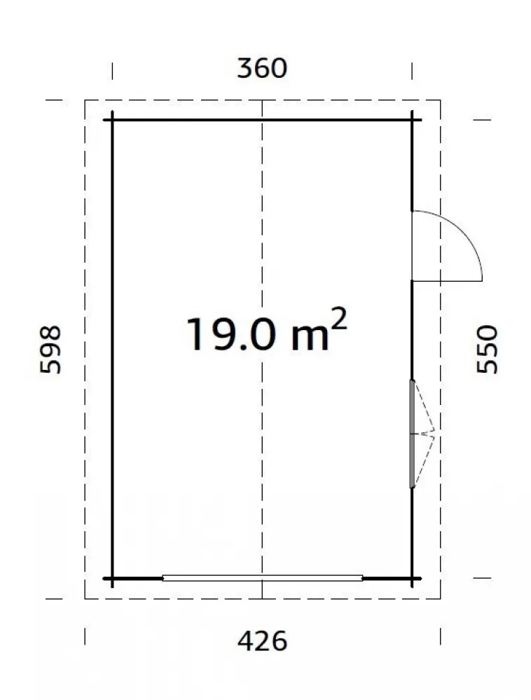 PALMAKO m² Garagen aus im von Tor 380x570cm kaufen Roger | 19,0 44mm Holz-Garage günstig ohne Holz Shop