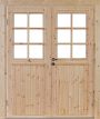 Doppel-T�r Hero XL Holz-Nachr�stelement f�r Gartenh�user Holzh�user Nebeneingang