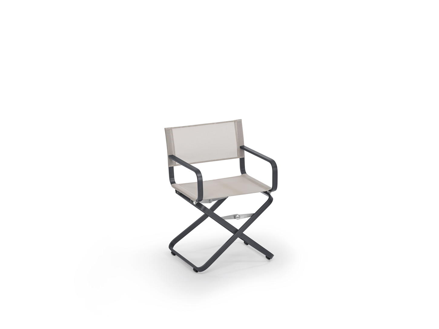 Gartenstuhl Weishäupl AHOI BASIC Sessel Aluminium Stoffbespannung grau/sand 2Stk